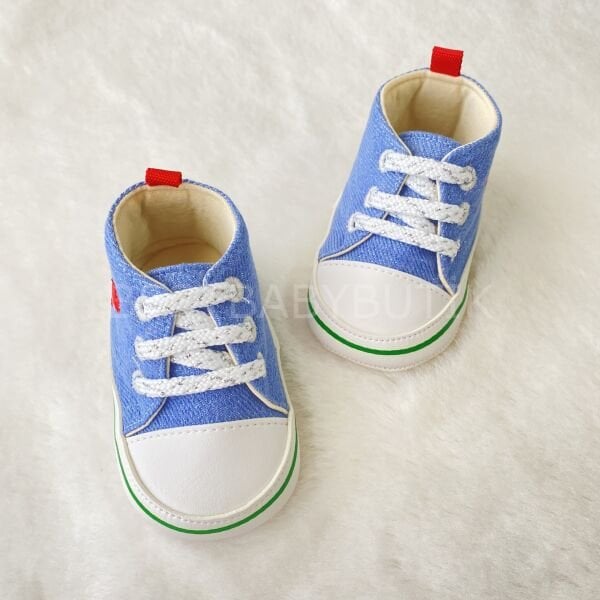 Açık Lacivert Kirazlı Converse Ayakkabı 19 NUMARA 12 CM