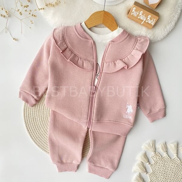 USPA Nakışlı Şardonlu 3’Lü Eşofman Takımı