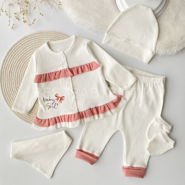 Baby Cute Patiksiz Fitilli 5 Parça Hastane Çıkışı Seti