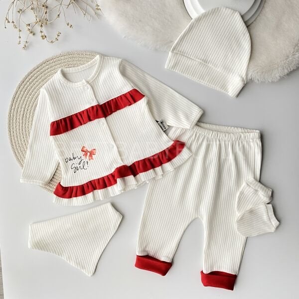 Baby Cute Patiksiz Fitilli 5 Parça Hastane Çıkışı Seti