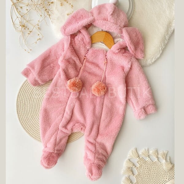 Tavşan Pofidik Çift Fermuarlı Pamuk Astarlı Tulum