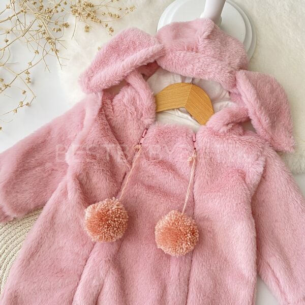 Tavşan Pofidik Çift Fermuarlı Pamuk Astarlı Tulum