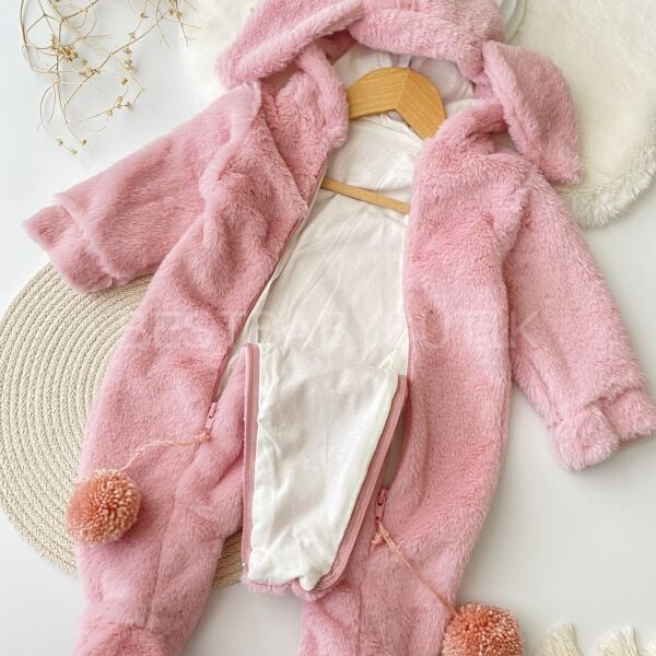 Tavşan Pofidik Çift Fermuarlı Pamuk Astarlı Tulum