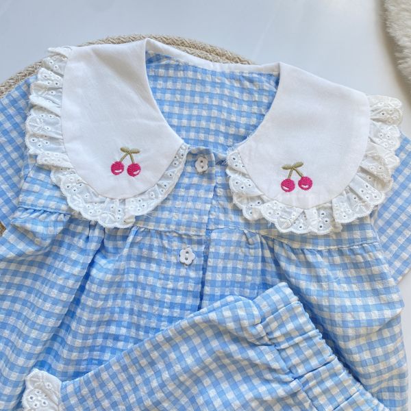 ELLA KİRAZ BEBE YAKA DETAYLI PÖTİKARE 2’Lİ TAKIM