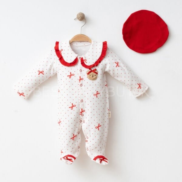 Mini Kalpli Ayıcklı Şapkalı Tulum