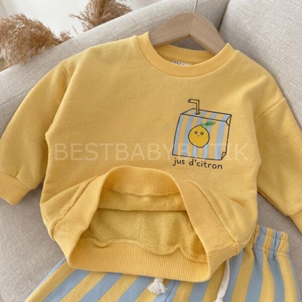Premium Limonlu Oversize Eşofman Takım 2-3 YAŞ
