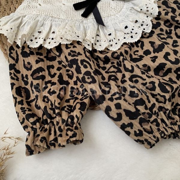 PERY FİSTO DETAYLI LEOPAR ROMPER