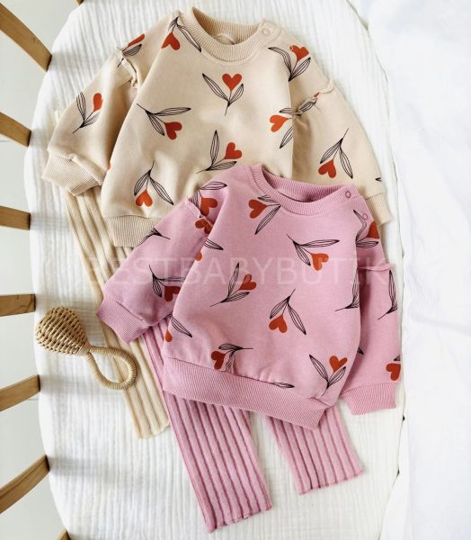 KALPLİ LALELER OVERSİZE TAYTLI 2’Lİ TAKIM (2-6 YAŞ)