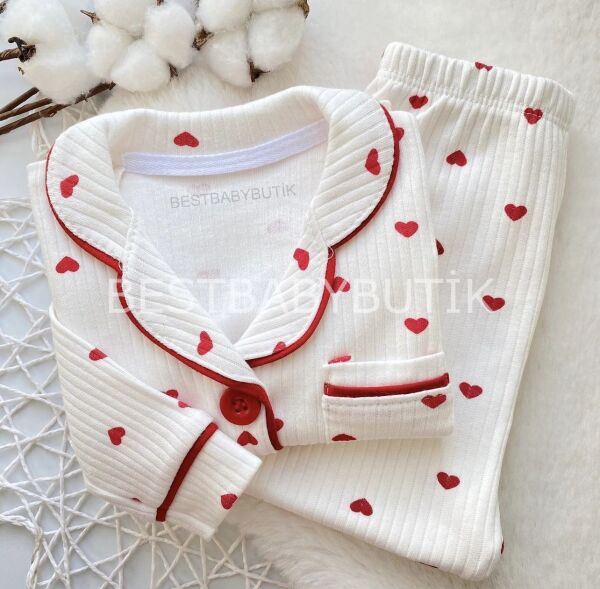 Kalpli Gömlek Yakalı Pijama Takımı