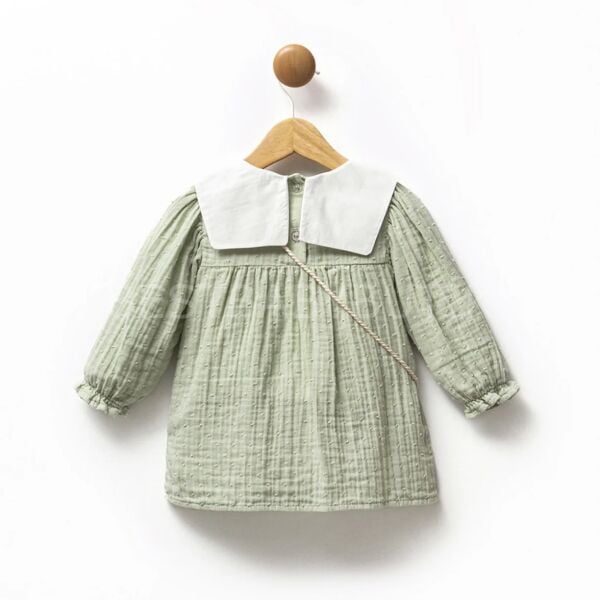 Çıtır Çiçekli Robalı Müslin Çantalı Elbise(6AY-4YAŞ) 3-4 YAŞ