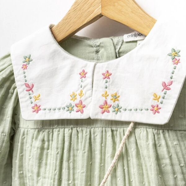 Çıtır Çiçekli Robalı Müslin Çantalı Elbise(6AY-4YAŞ) 3-4 YAŞ
