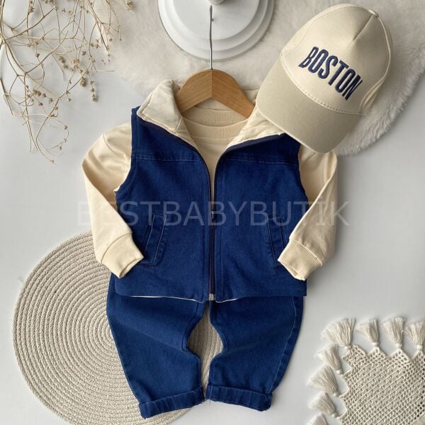 BASTON ŞAPKALI KOT YELEKLİ 4’LÜ TAKIM