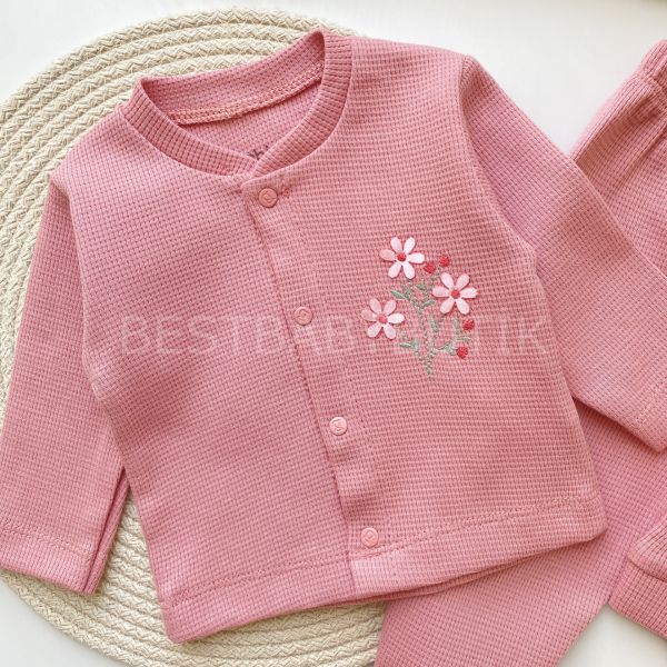 BEBİTOF ÇİÇEK DETAYLI PRATİK PATİKLİ 3’LÜ TAKIM