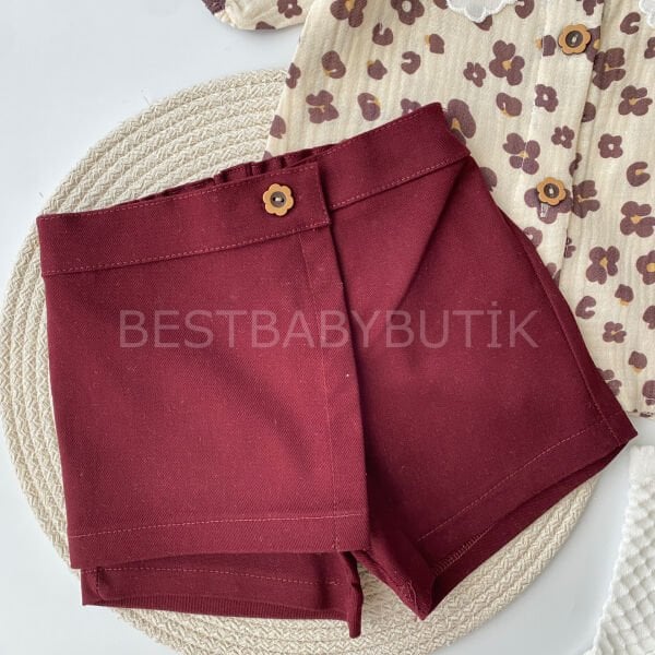 Leopar Desenli Şort Etekli Takım (Dizaltı çorap hediye)