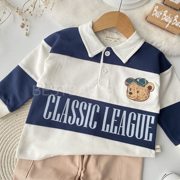 SuperBear Polo Yaka Çizgili Kargo Cepli 2’Li Takım