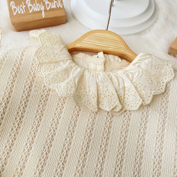 Premium Fisto Yakalı Güpür Detaylı Astarlı 3’Lü Takım 6-9 AY