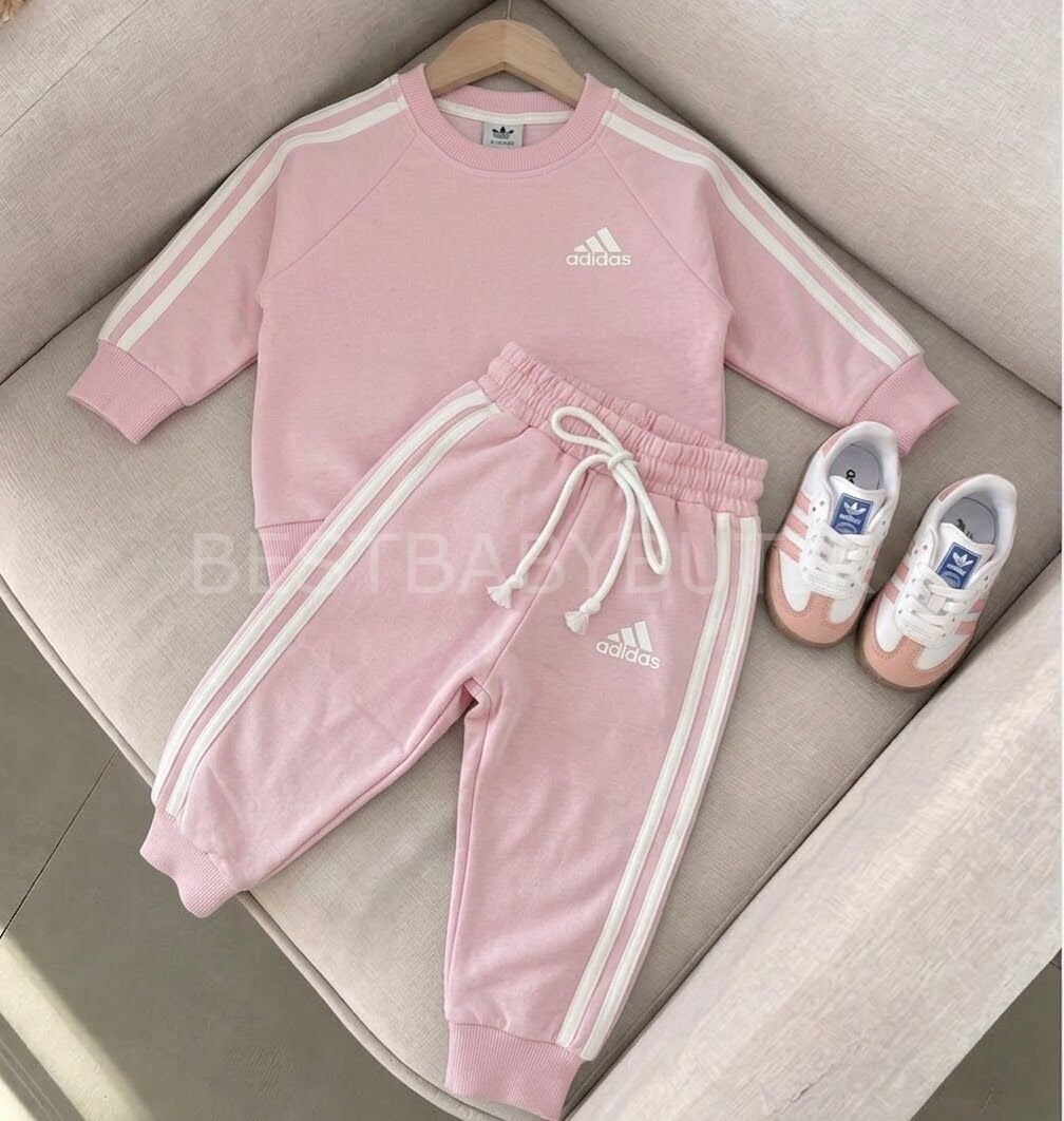 Premium Adidas Baskılı 2 İplik Mevsimlik Oversize 2’Li Takım 18-24 AY
