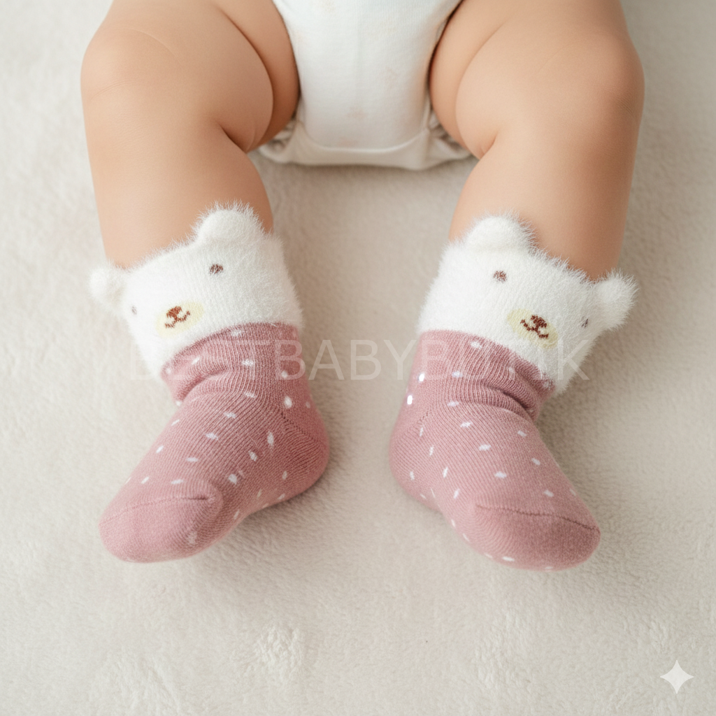 Sevimli Figürlü Havlu Çorap