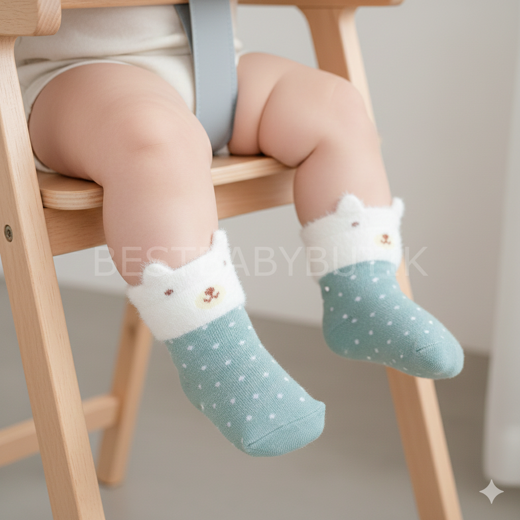 Sevimli Figürlü Havlu Çorap