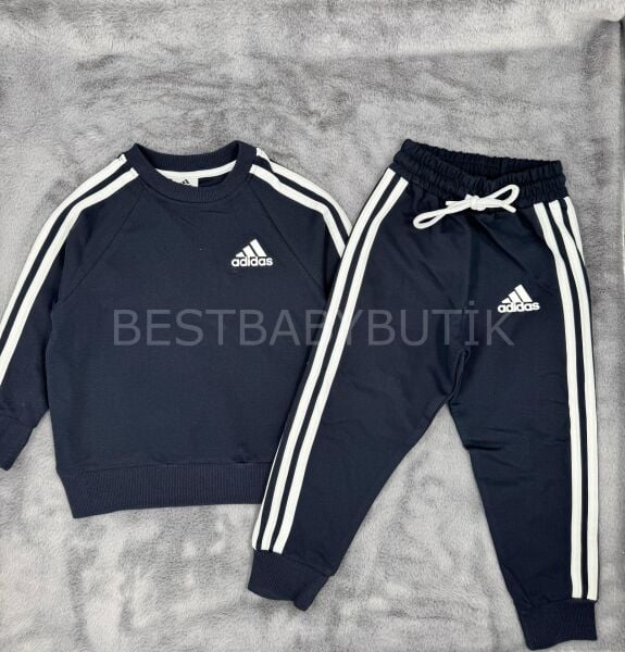 Premium Adidas Baskılı 2 İplik Mevsimlik Oversize 2’Li Takım 2-3 YAŞ