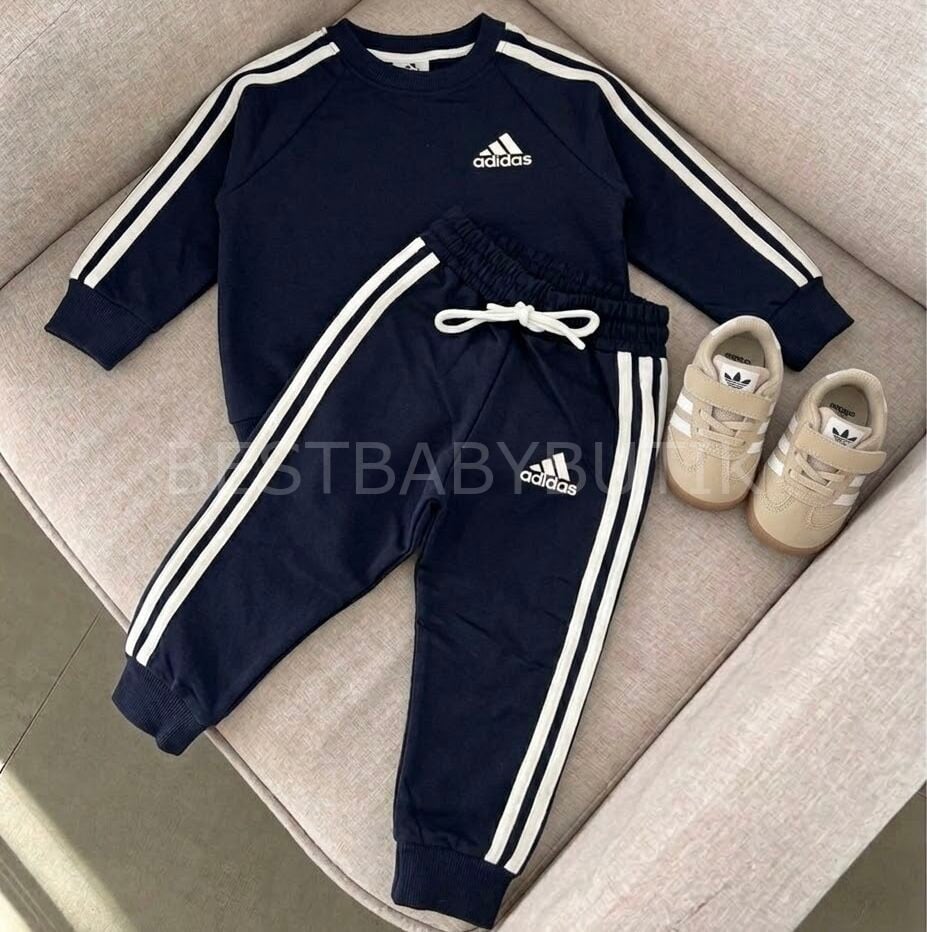 Premium Adidas Baskılı 2 İplik Mevsimlik Oversize 2’Li Takım 2-3 YAŞ