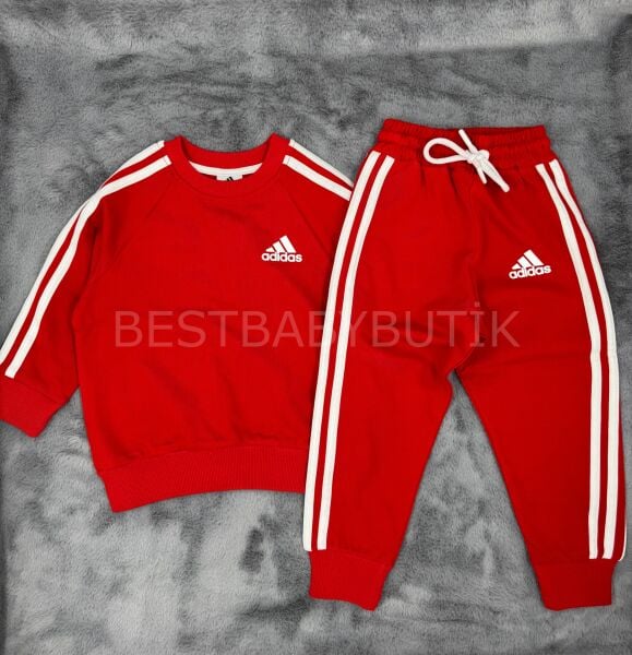 Premium Adidas Baskılı 2 İplik Mevsimlik Oversize 2’Li Takım 2-3 YAŞ