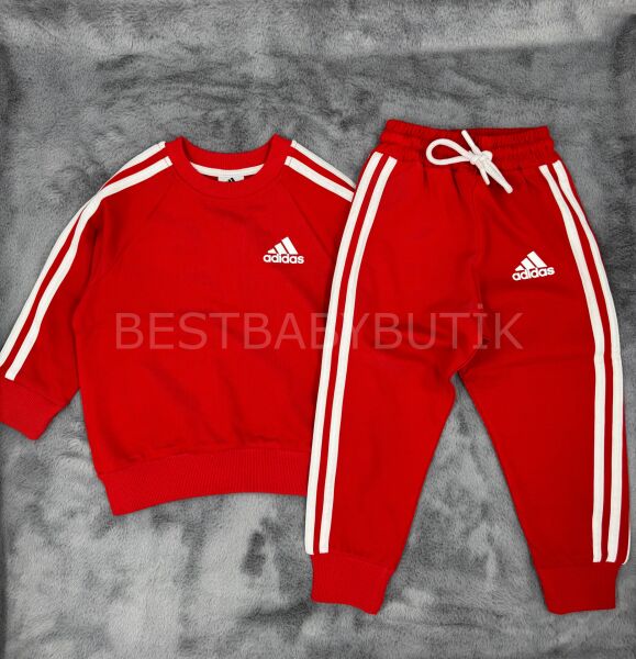 Premium Adidas Baskılı 2 İplik Mevsimlik Oversize 2’Li Takım 2-3 YAŞ