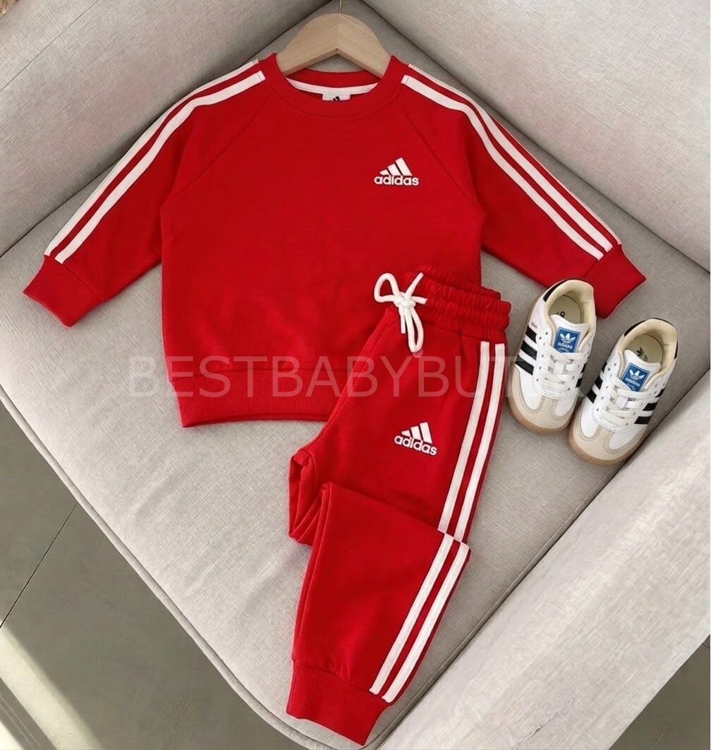 Premium Adidas Baskılı 2 İplik Mevsimlik Oversize 2’Li Takım 2-3 YAŞ