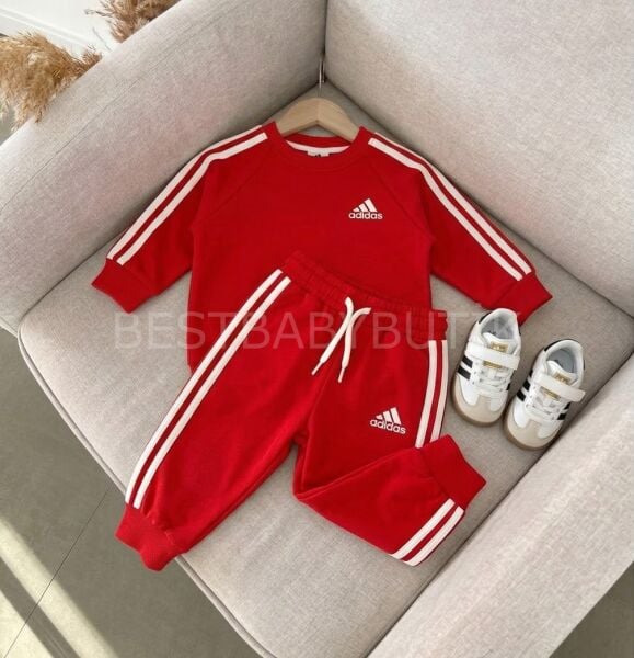 Premium Adidas Baskılı 2 İplik Mevsimlik Oversize 2’Li Takım 2-3 YAŞ
