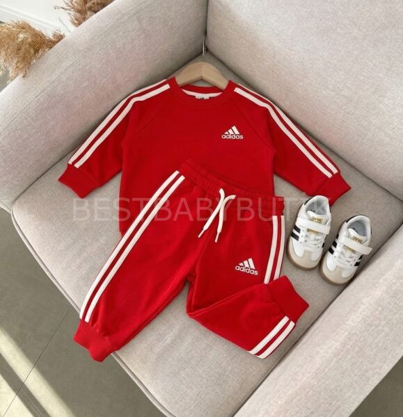 Premium Adidas Baskılı 2 İplik Mevsimlik Oversize 2’Li Takım 2-3 YAŞ
