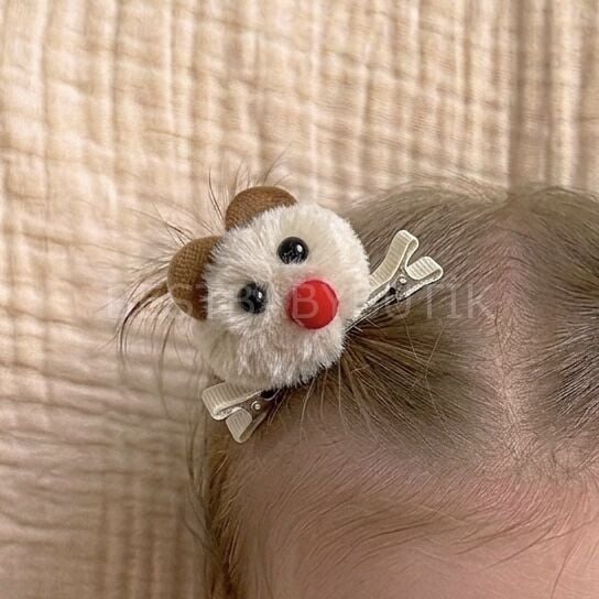 Sevimli Peluş 3 Boyutlu Kahve Toka (ADET)