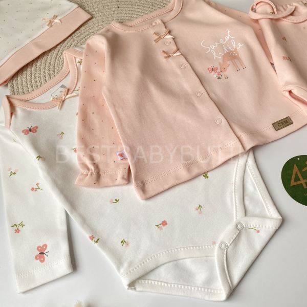 (SOMON RENK) CARAMEL ORGANİK SERİ SWEAT LİTTLE KUTULU 4 PARÇA ZIBIN  SETİ