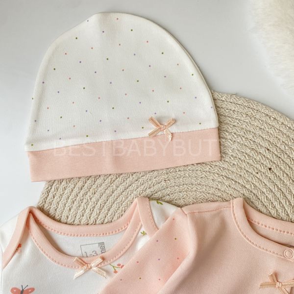 (SOMON RENK) CARAMEL ORGANİK SERİ SWEAT LİTTLE KUTULU 4 PARÇA ZIBIN  SETİ