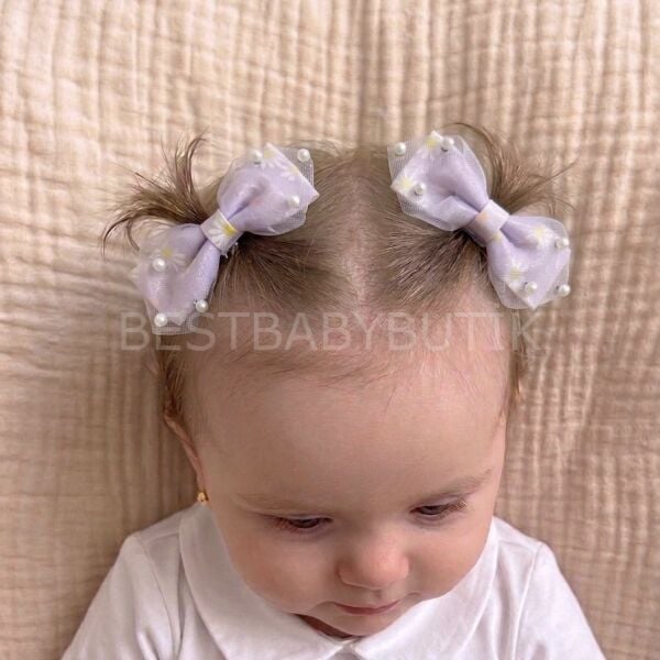 Mor İncili 2’li Pens Toka