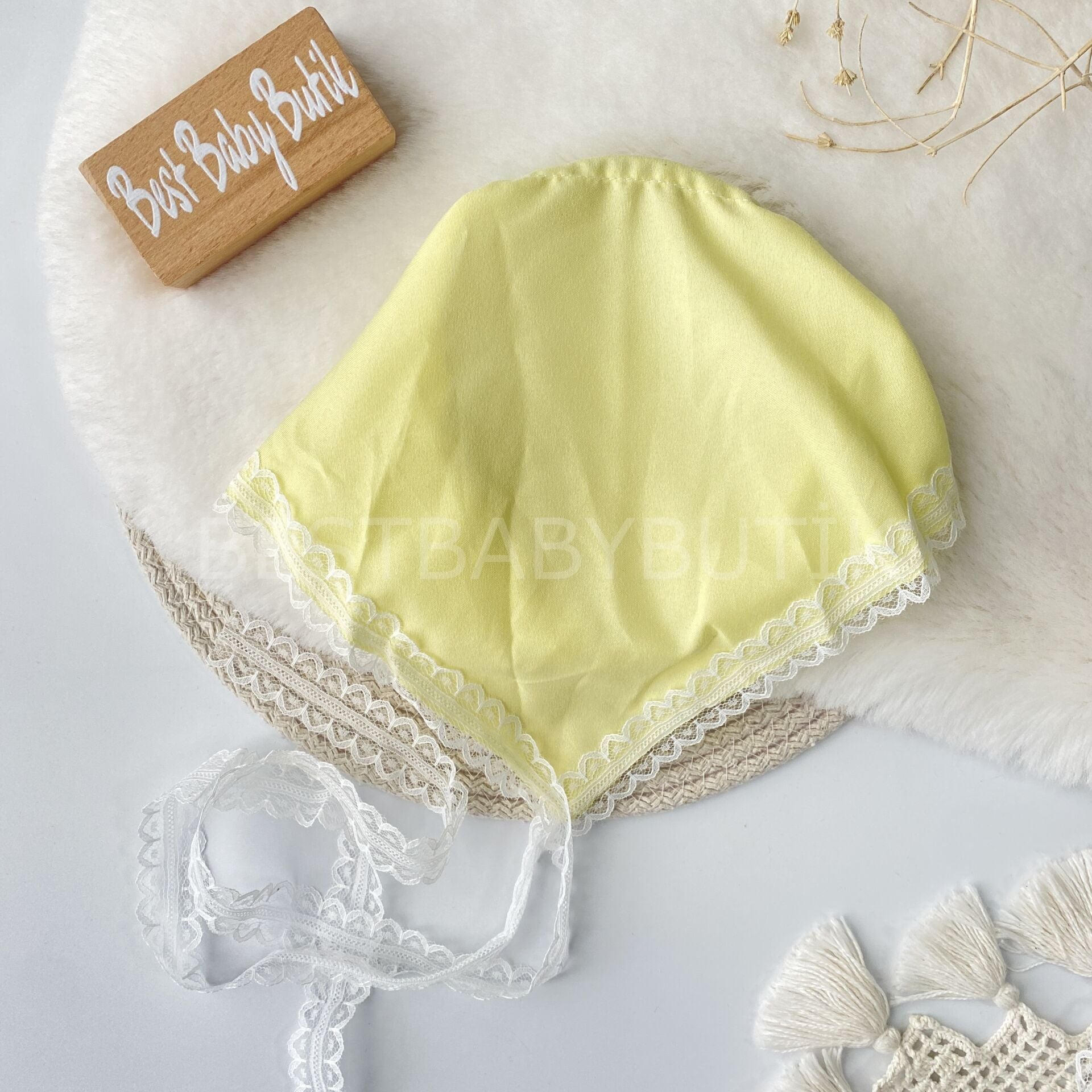 Sarı Bohem Dantelli Taç