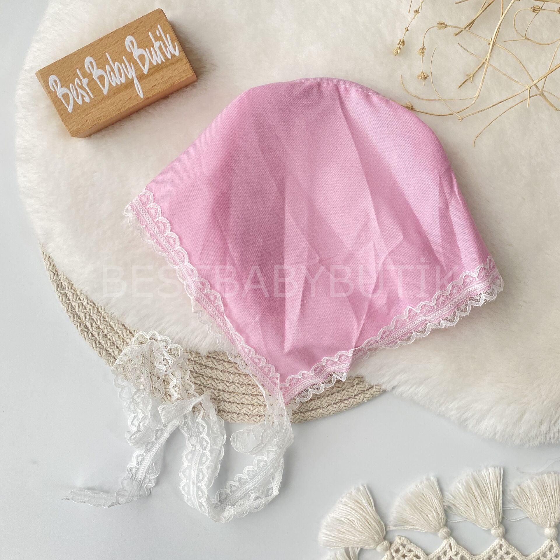 Mor Bohem Dantelli Taç