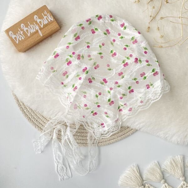 Mor Çiçekli Bohem Dantelli Taç