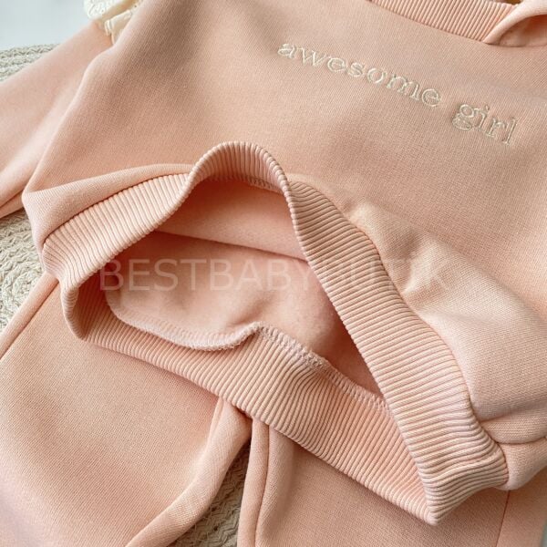 NAKIŞ VE KOL FİSTO DETAYLI KAPŞONLU ŞARDONLU 2’Li TAKIM 9-12 AY