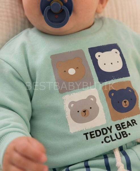 Teddy Bear Çizgili Premium Eşofman Takımı 18-24 AY