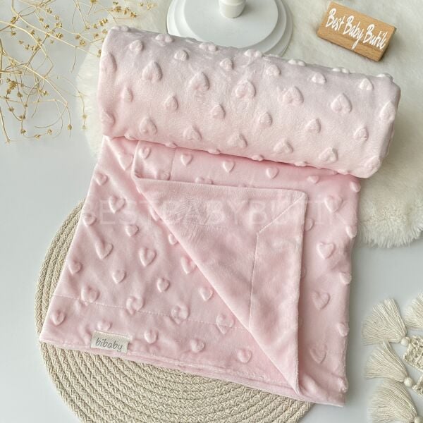 BiBABY Organic Kalpli Çift Kat Büyük Boy Battaniye 106x95