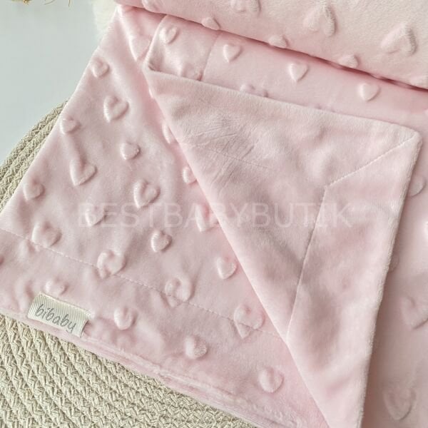 BiBABY Organic Kalpli Çift Kat Büyük Boy Battaniye 106x95