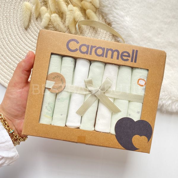 CARAMEL ORGANİK KUTULU 7’Lİ AĞIZ MENDİLİ