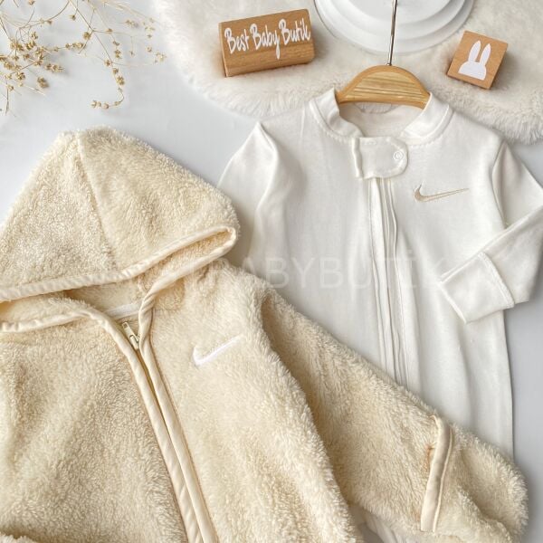 Nıke Nakışlı Peluş Kapşonlu 2’Li Tulum Seti