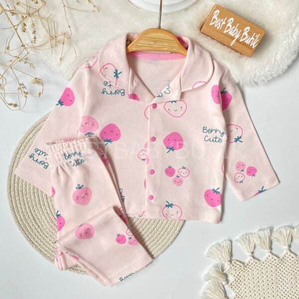 Çilek Organik %100 Pamuk Pijama Takımı