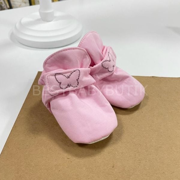 KELEBEK DETAYLI PEMBE BEBEK İLKADIM EV BOTU