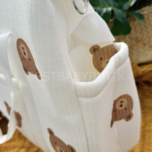 BESTBABYBUTİK PİNTEREST AYICIKLI KAPİTONE BEBEK ÇANTASI