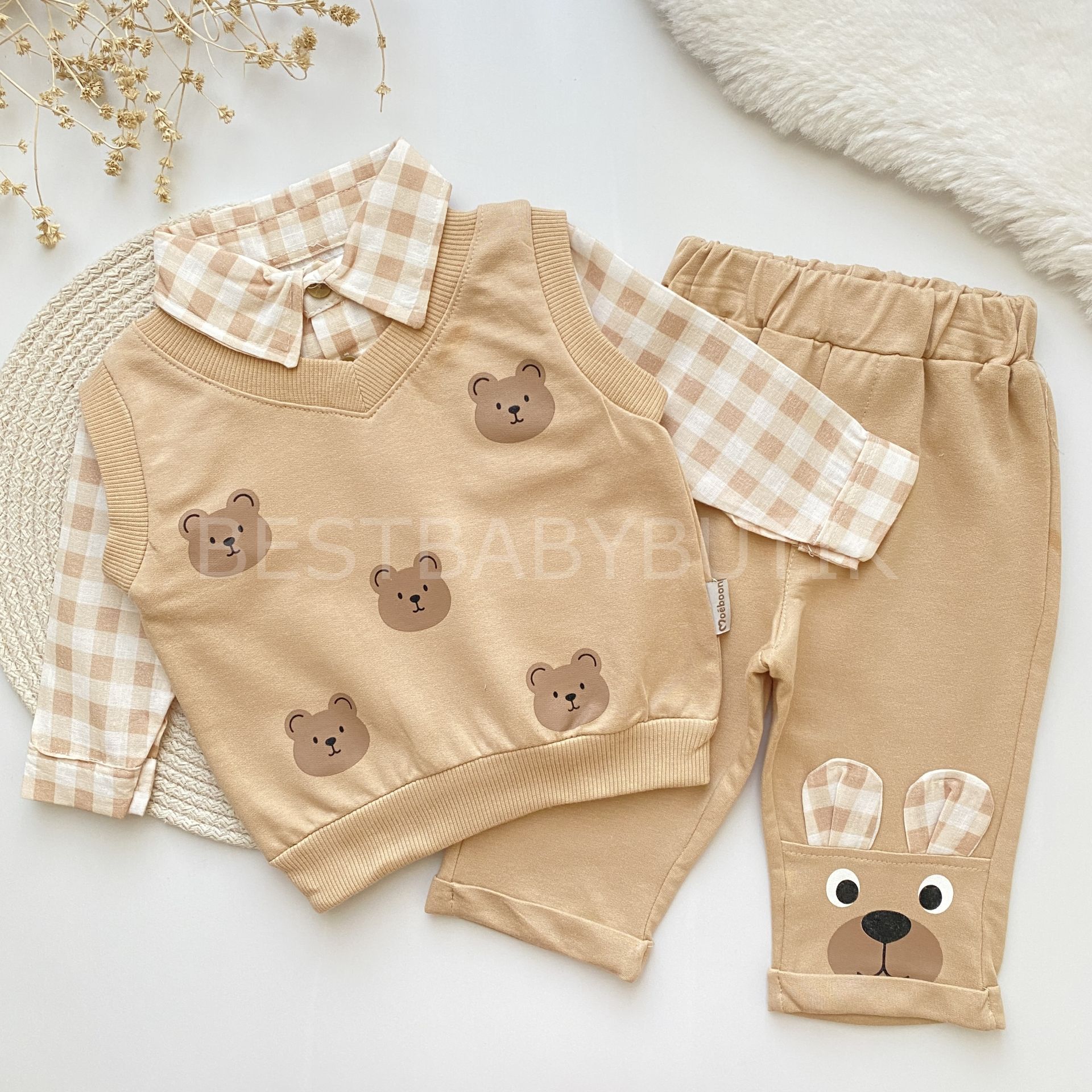 TEDDY GÖMLEK YAKA  DETAYLI 2’Lİ TAKIM