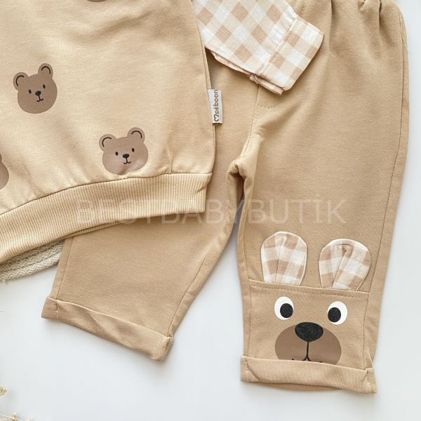 TEDDY GÖMLEK YAKA  DETAYLI 2’Lİ TAKIM