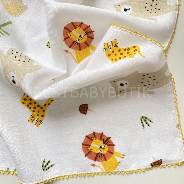 HAYVANLAR  KENARLARI OYALI MÜSLİN BATTANİYE 90x80