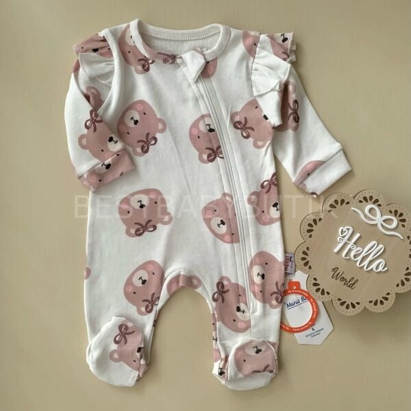 Ayıcıklı Fermuarlı Tulum